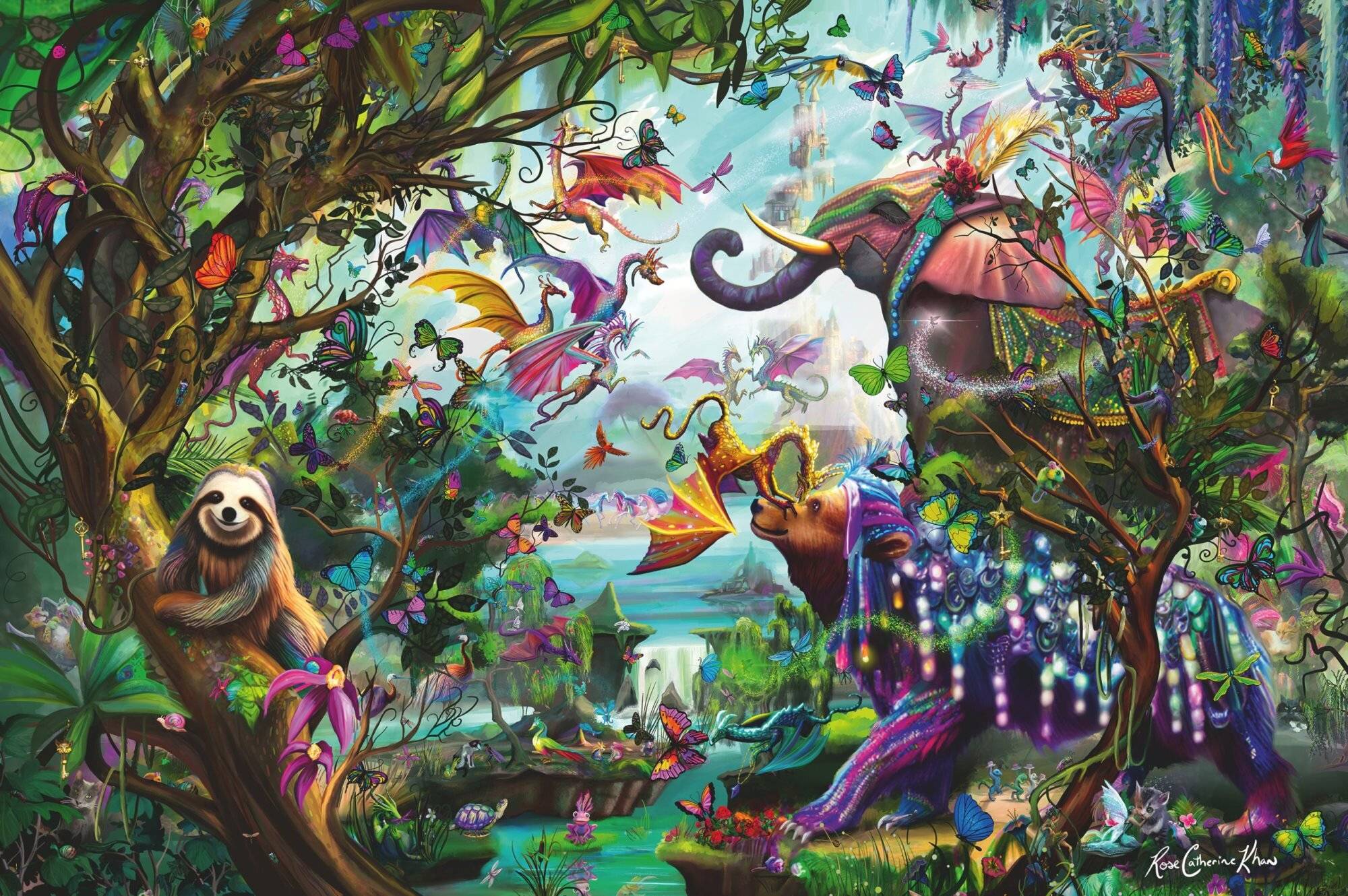 Original Ravensburger Quality Puzzle Die Drachen der Tropen (4000 Teile)