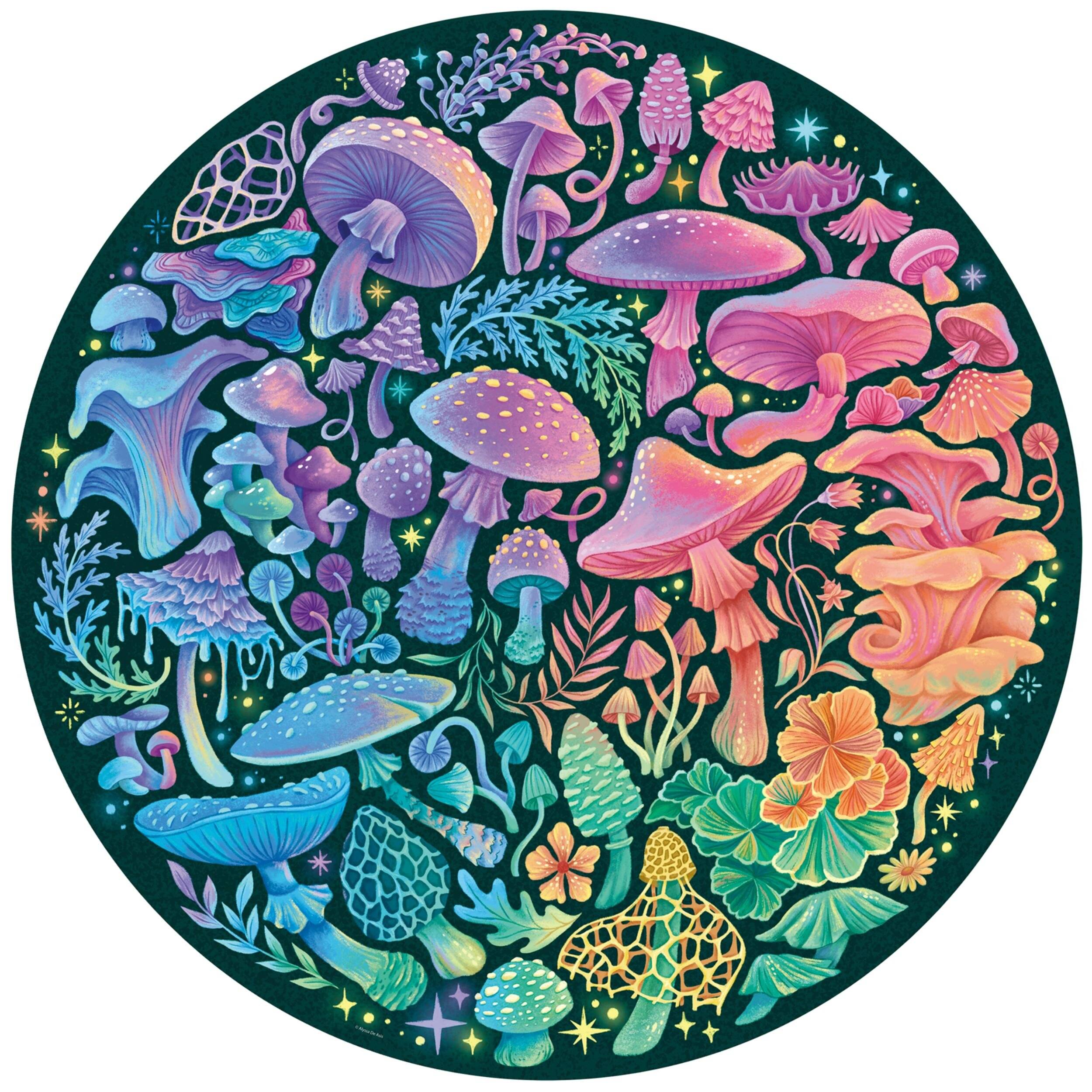 RAVENSBURGER Rundpuzzle Circle of Colours: Pilze 500 Stü ck