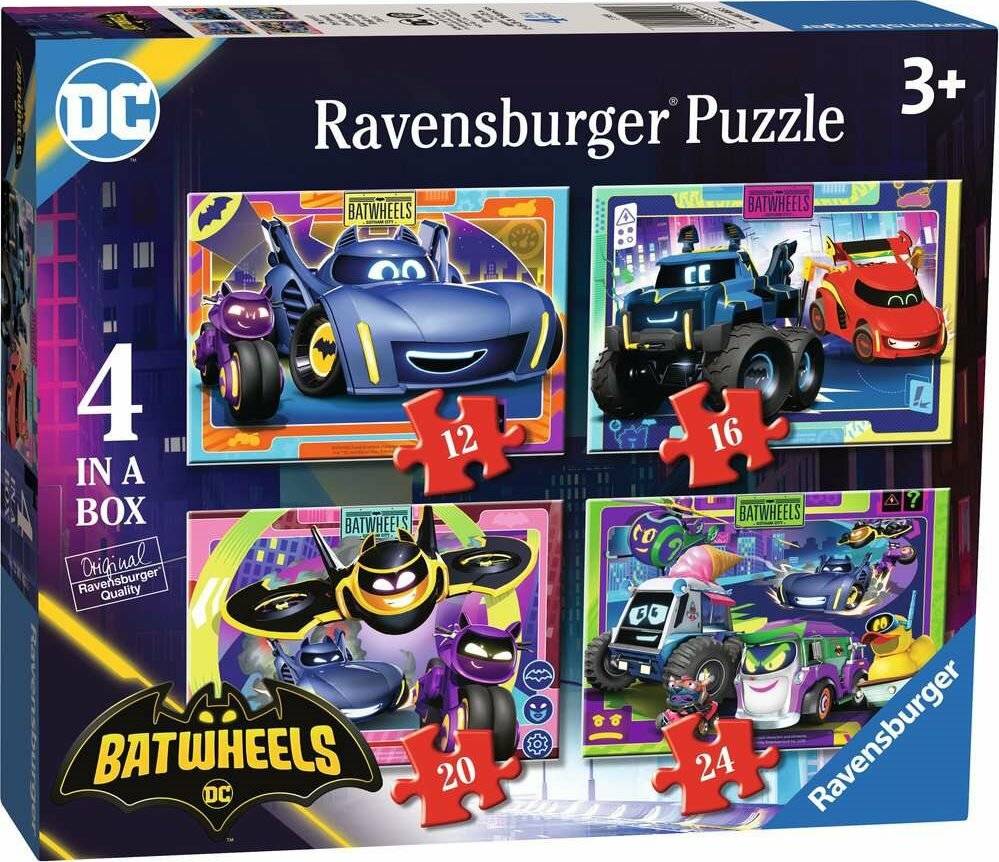 RAVENSBURGER Puzzle Batwheels, 4in1 ( 12, 16, 20, 24 Teile)
