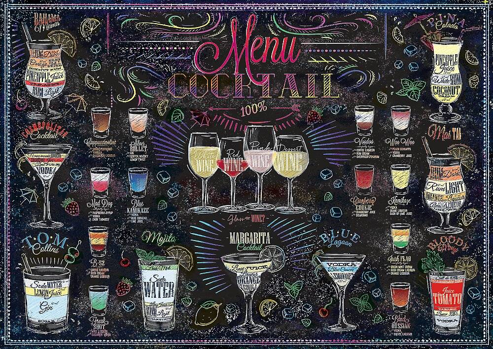 TREFL Puzzle Cocktail Menü 500 Teile