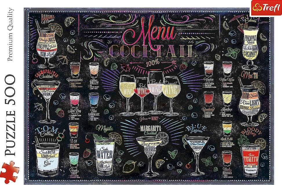 TREFL Puzzle Cocktail Menü 500 Teile