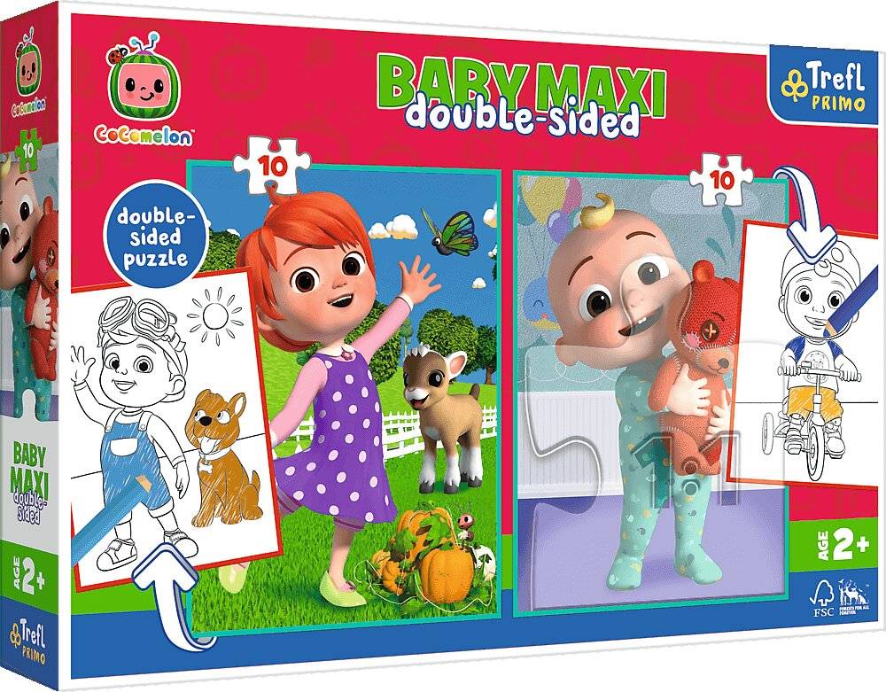 TREFL Wendepuzzle Cocomelon: Freunde BABY MAXI 2x10 Teile