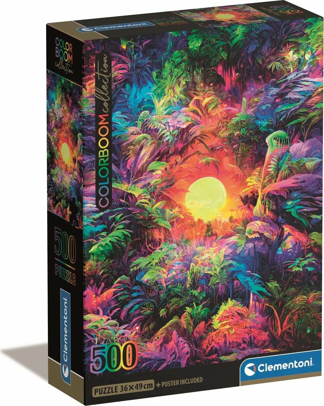 CLEMENTONI Puzzle ColorBoom: Sonnenaufgang im Dschungel 500 Teile