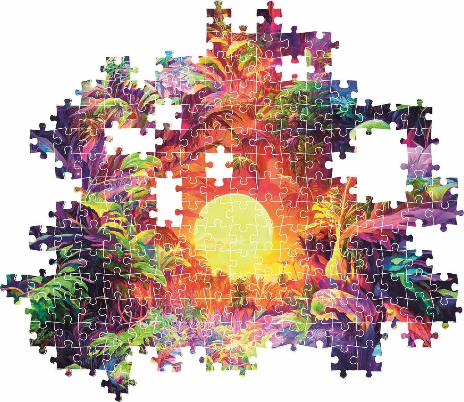 CLEMENTONI Puzzle ColorBoom: Sonnenaufgang im Dschungel 500 Teile