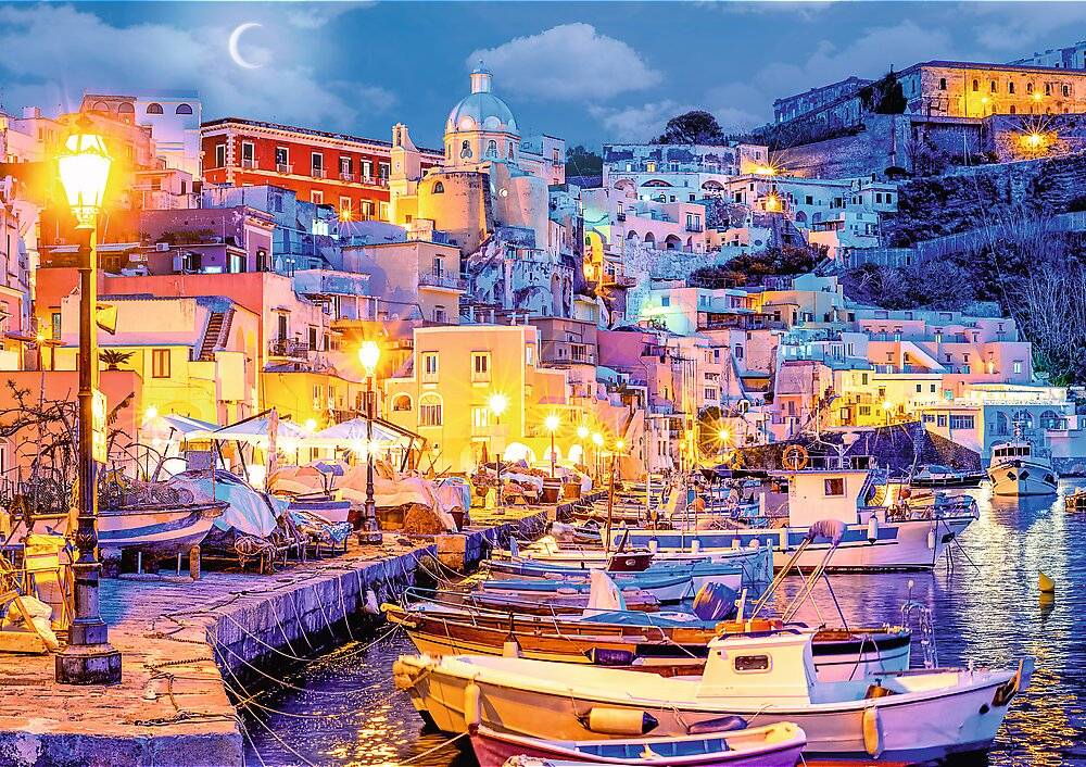 TREFL Puzzle Procida Insel bei Nacht, Italien 1000 Teile