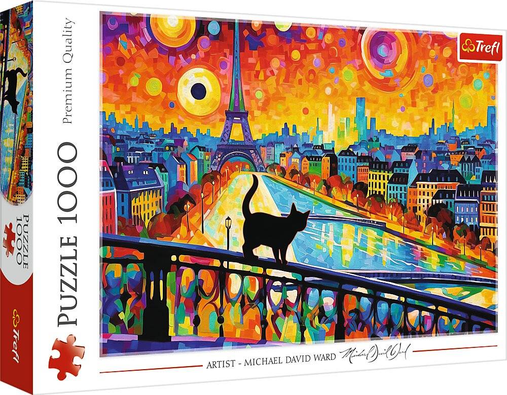 TREFL Puzzle Katze in Paris 1000 Teile