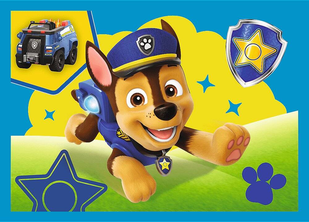 TREFL Puzzle Paw Patrol: Laufendes Hü ndchen 4in1 ( 12,15,20,24 Teile)