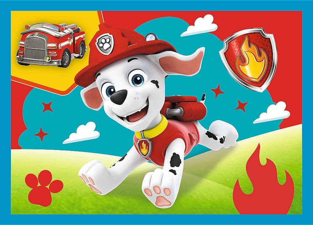 TREFL Puzzle Paw Patrol: Laufendes Hü ndchen 4in1 ( 12,15,20,24 Teile)