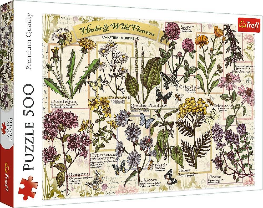 TREFL Puzzle Herbarium: Heilkrä uter 500 Teile