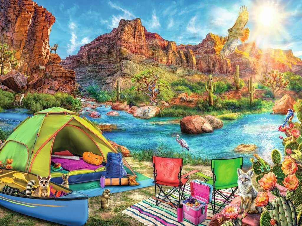 RAVENSBURGER Puzzle Camping im Canyon 1500 Teile