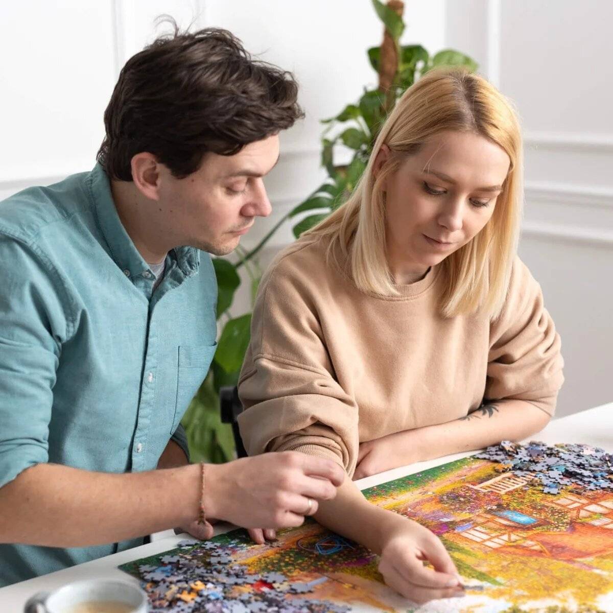 TREFL Puzzle Premium Plus Photo Odyssey: Alpské mě sto ve &Scaron výcarsku 1000 dílků