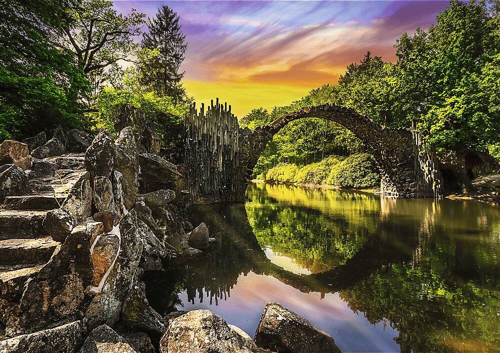 TREFL Puzzle Premium Plus Photo Odyssey: Rakotzø Brü cke in Kromlau 1000 Teile