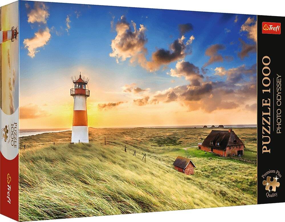 TREFL Puzzle Premium Plus Photo Odyssey: Leuchtturm Ost auf Sylt 1000 Teile