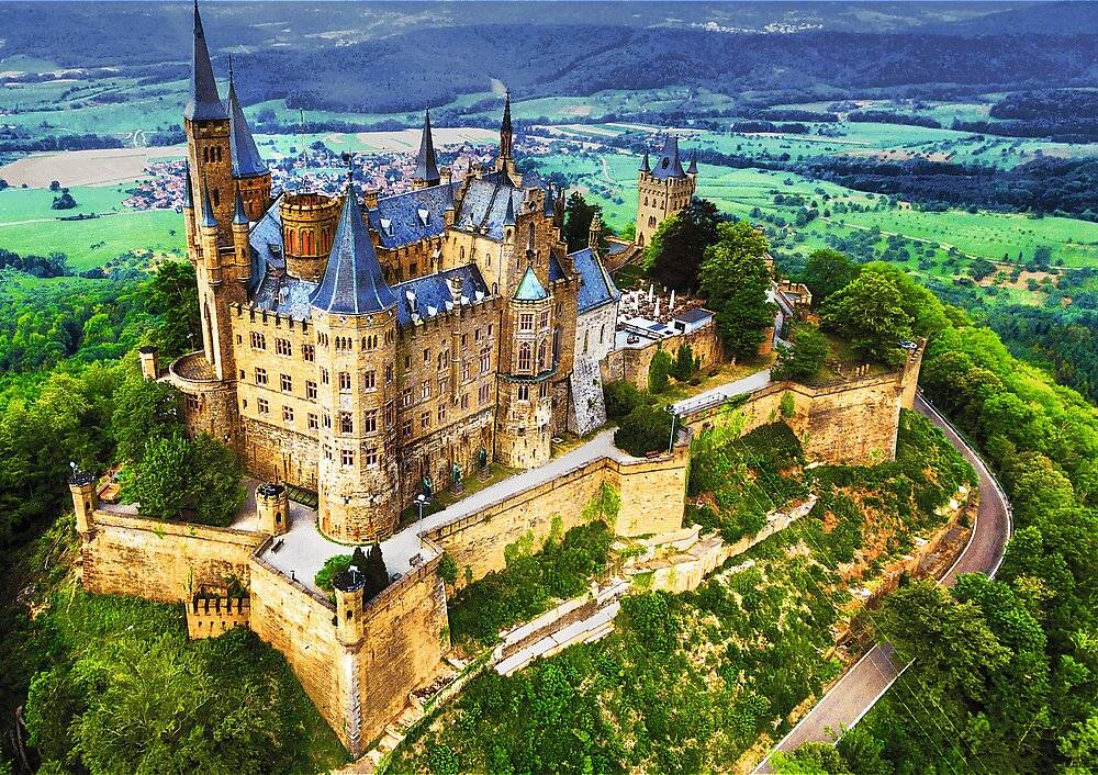 TREFL Puzzle Premium Plus Photo Odyssey: Burg Hohenzollern, Deutschland 1000 Teile