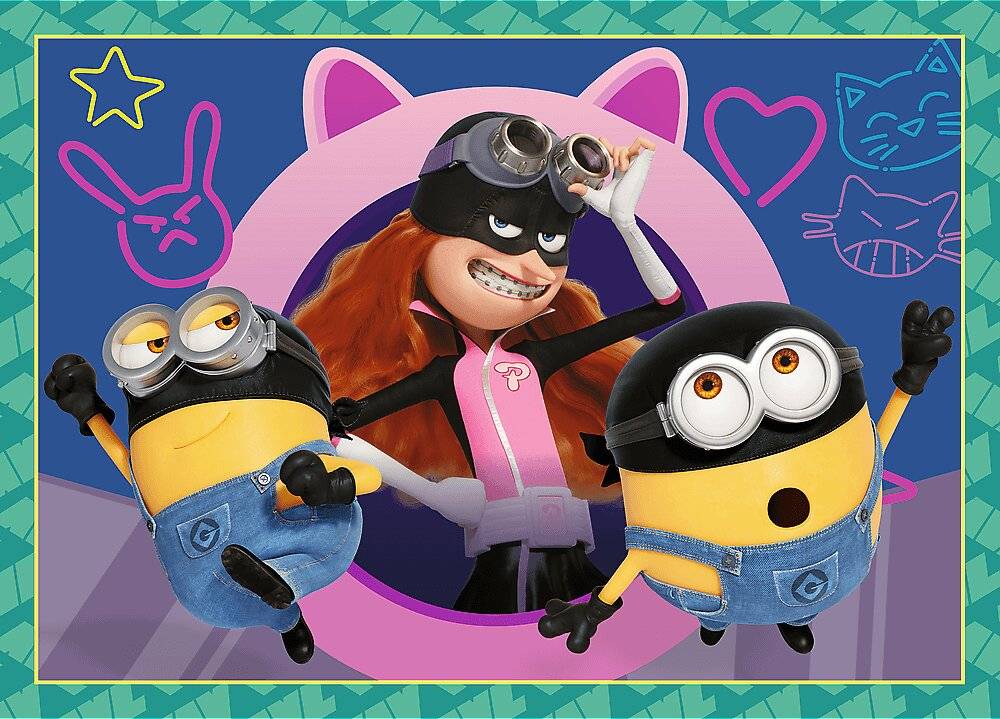 TREFL Puzzle Ich, der Schurke 4: Die verrü ckten Mimonen 4in1 ( 35,48,54,70 Teile)