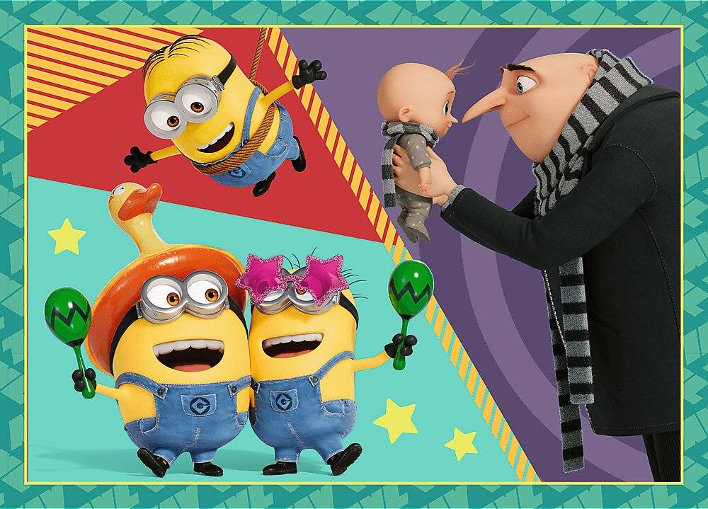 TREFL Puzzle Ich, der Schurke 4: Die verrü ckten Mimonen 4in1 ( 35,48,54,70 Teile)