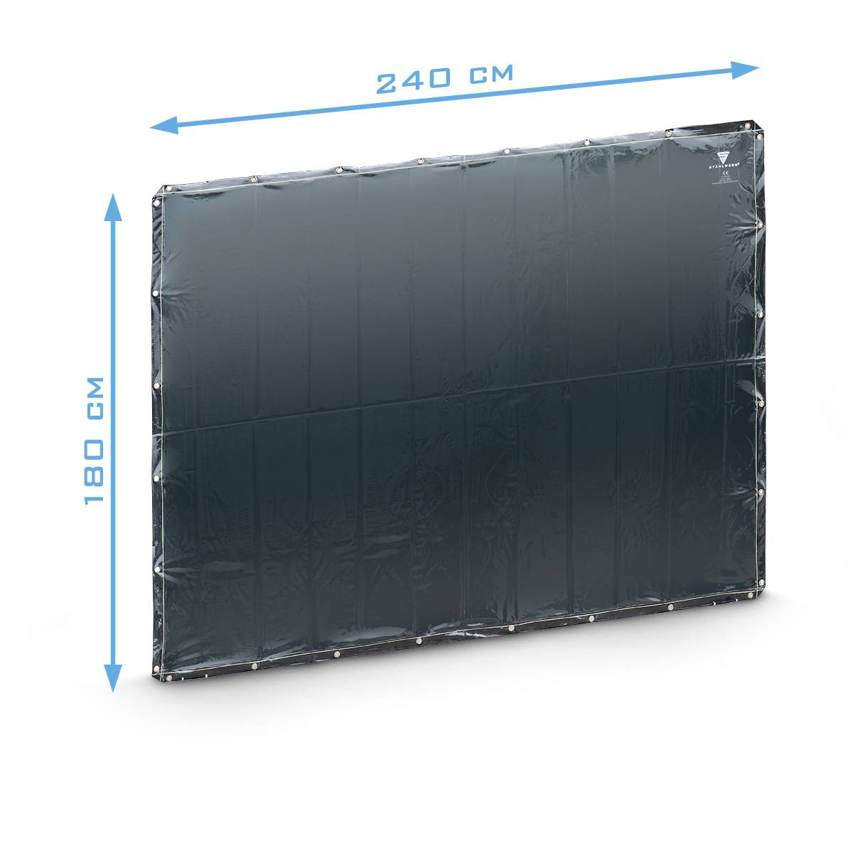 STAHLWERK Schweißvorhang - Schutzvorhang 240 x 180 cm nach DIN EN ISO 25980