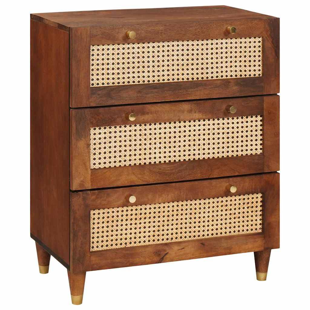 vidaXL Sideboard Set 2 pcs Braun 60 x 33,5 x 75 cm Massivholz Mango