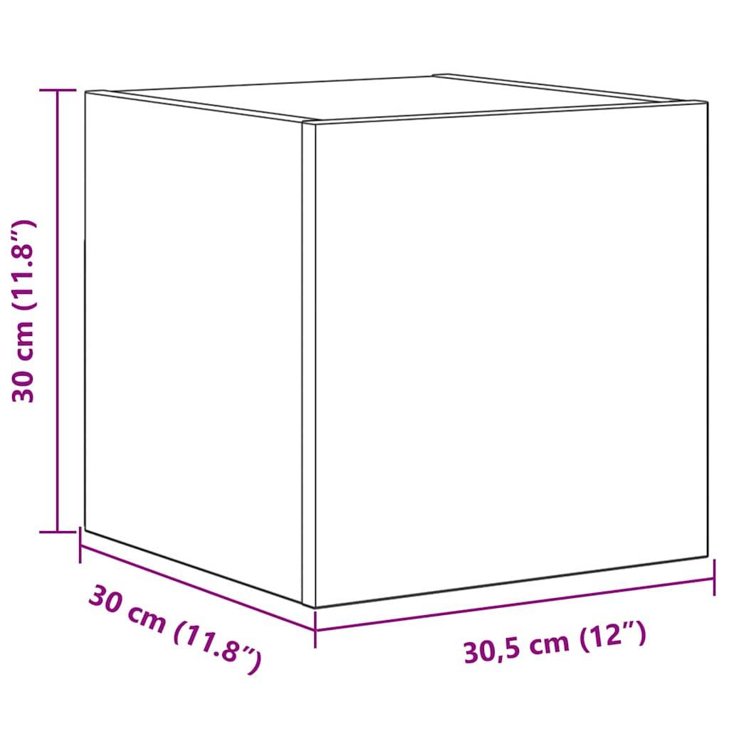 vidaXL TV-Schrankset Wandmontiert 4 pcs Artisan-Eiche Holzwerkstoff