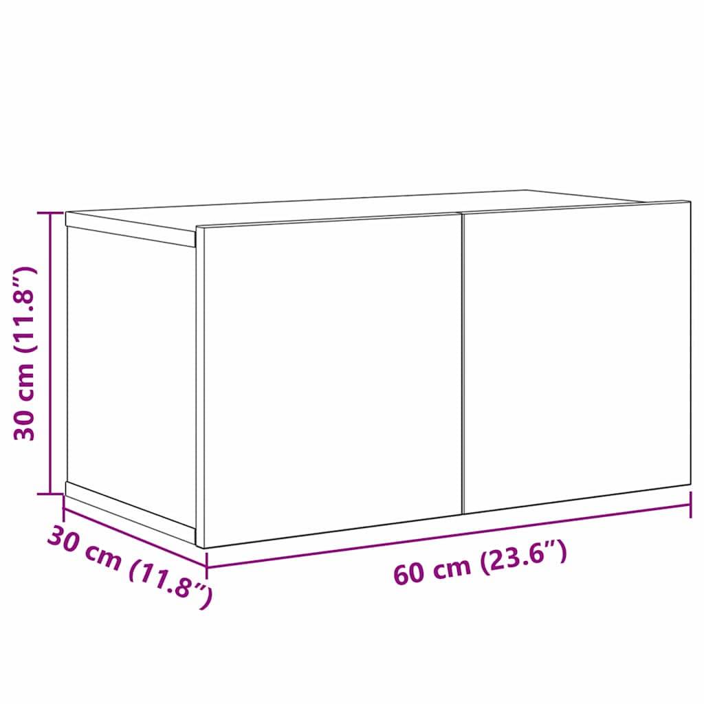 vidaXL TV-Schrankset Wandmontiert 5 pcs Artisan-Eiche Holzwerkstoff