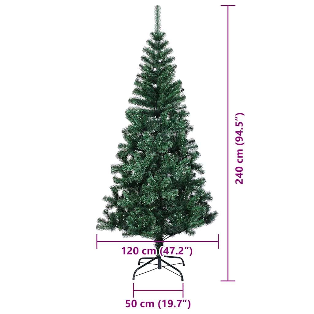 vidaXL KünstlicherWeihnachtsbaum Grün 240cm PVC