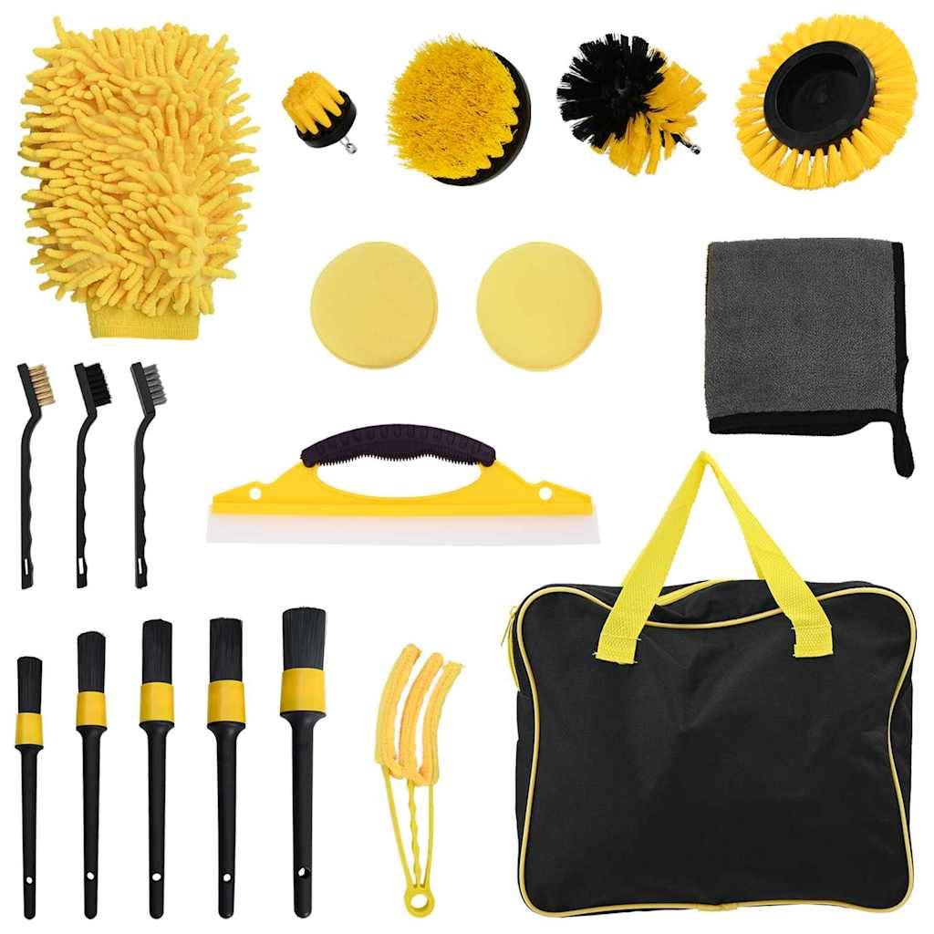 vidaXL Auto Bürsten Set Mehrfarbig Poly-Rattan
