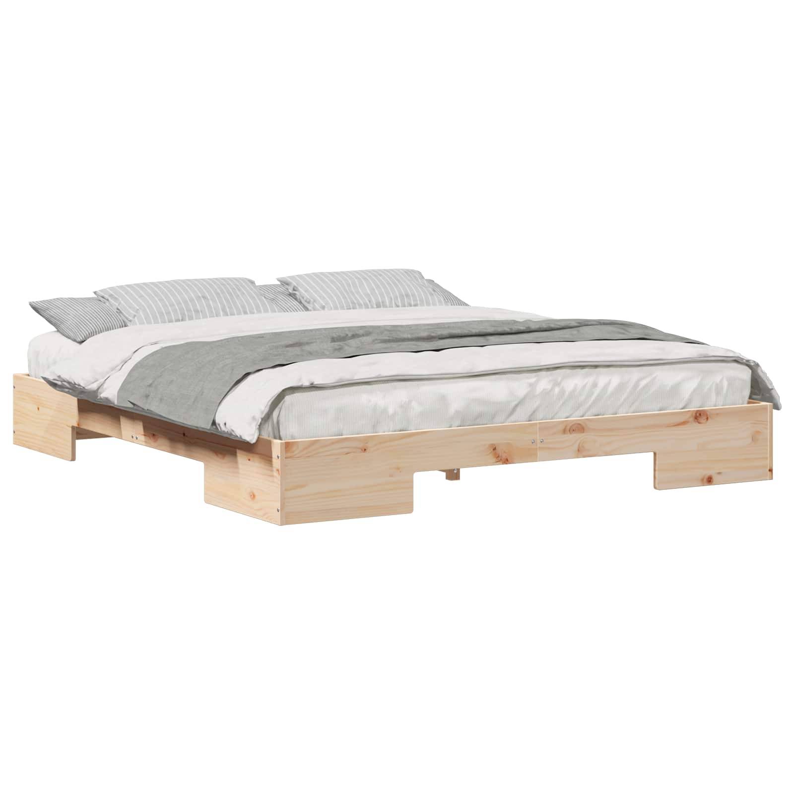 vidaXL Bettgestell Braun 200 x 200 cm