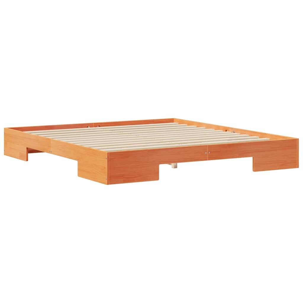 vidaXL Bettgestell Braun 200 x 200 cm