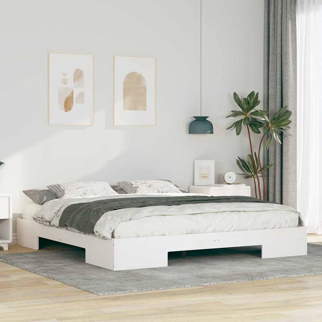 vidaXL Bettgestell Weiß 180 x 200 cm