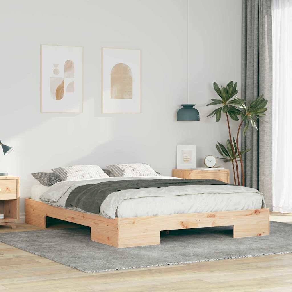 vidaXL Bettgestell Braun 160 x 200 cm