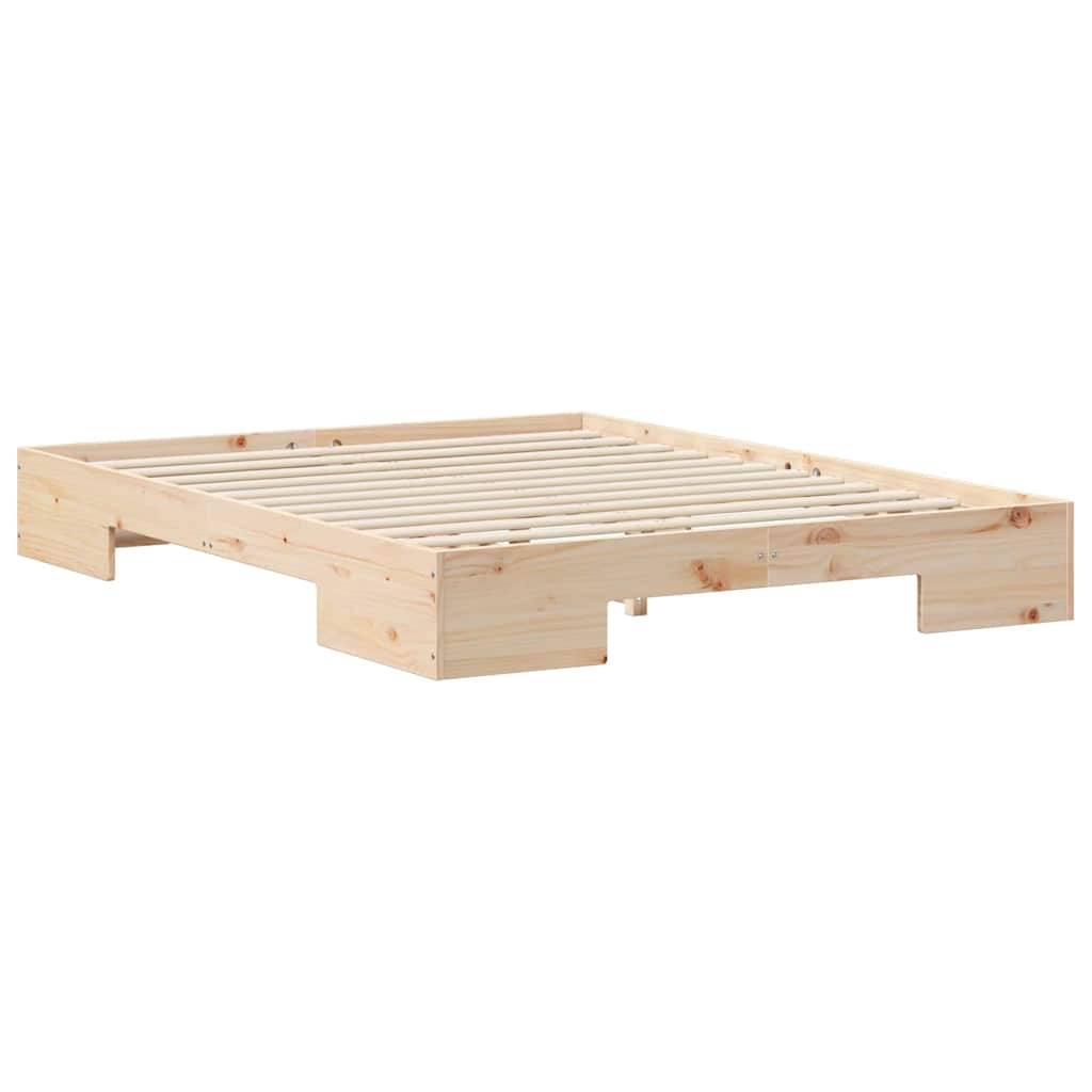vidaXL Bettgestell Braun 150 x 200 cm