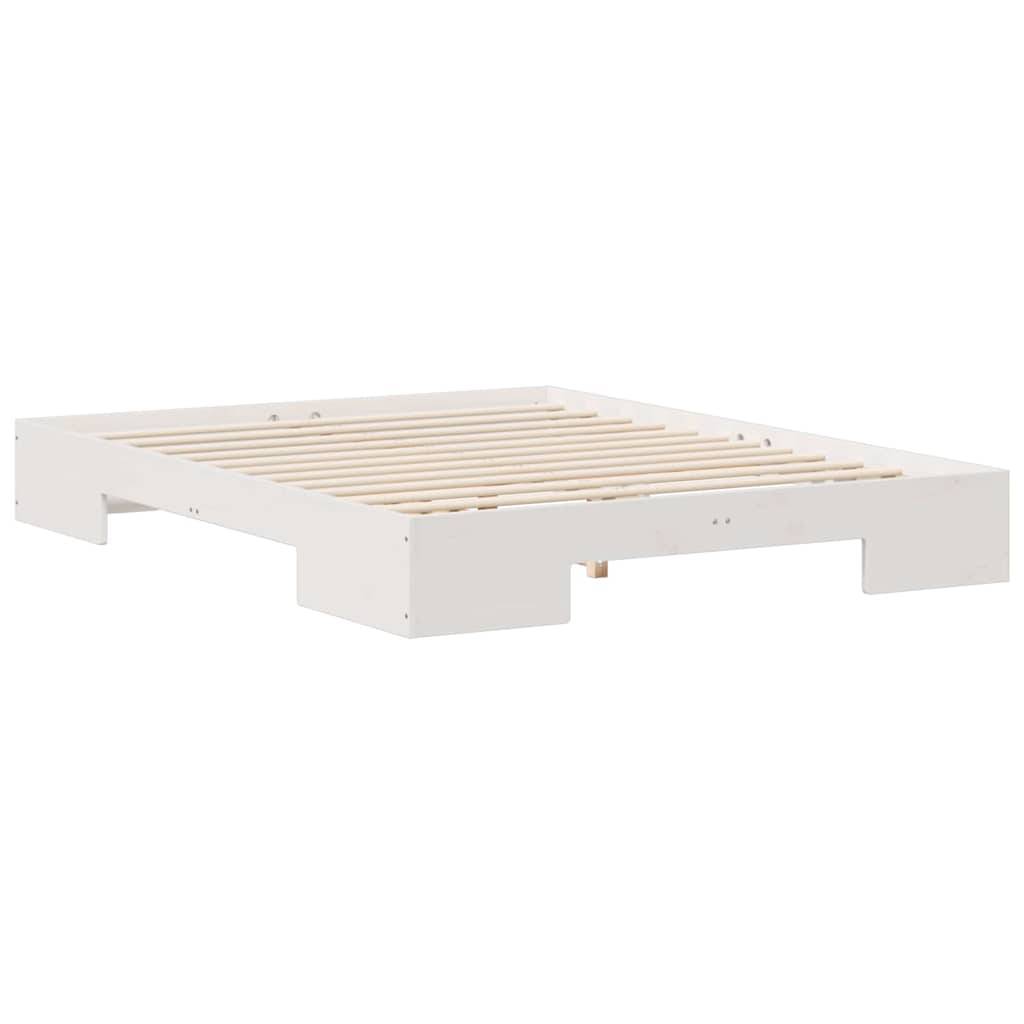 vidaXL Bettgestell Weiß 160 x 200 cm