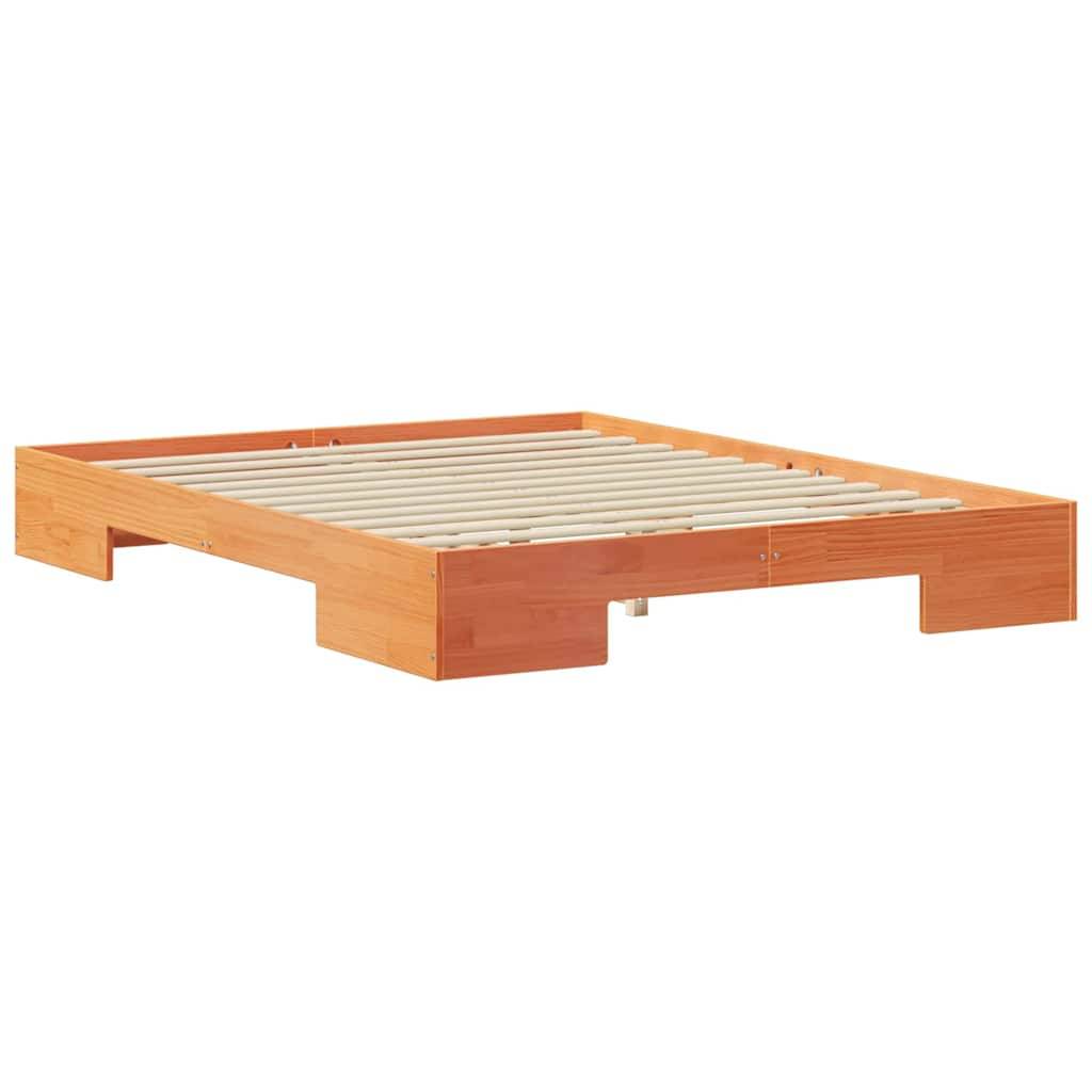 vidaXL Bettgestell Braun 150 x 200 cm