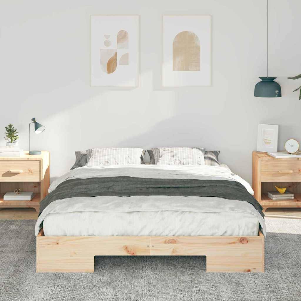 vidaXL Bettgestell Braun 150 x 200 cm