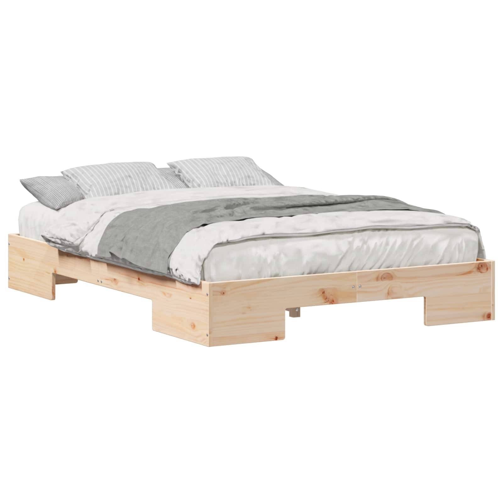 vidaXL Bettgestell Braun 120 x 190 cm