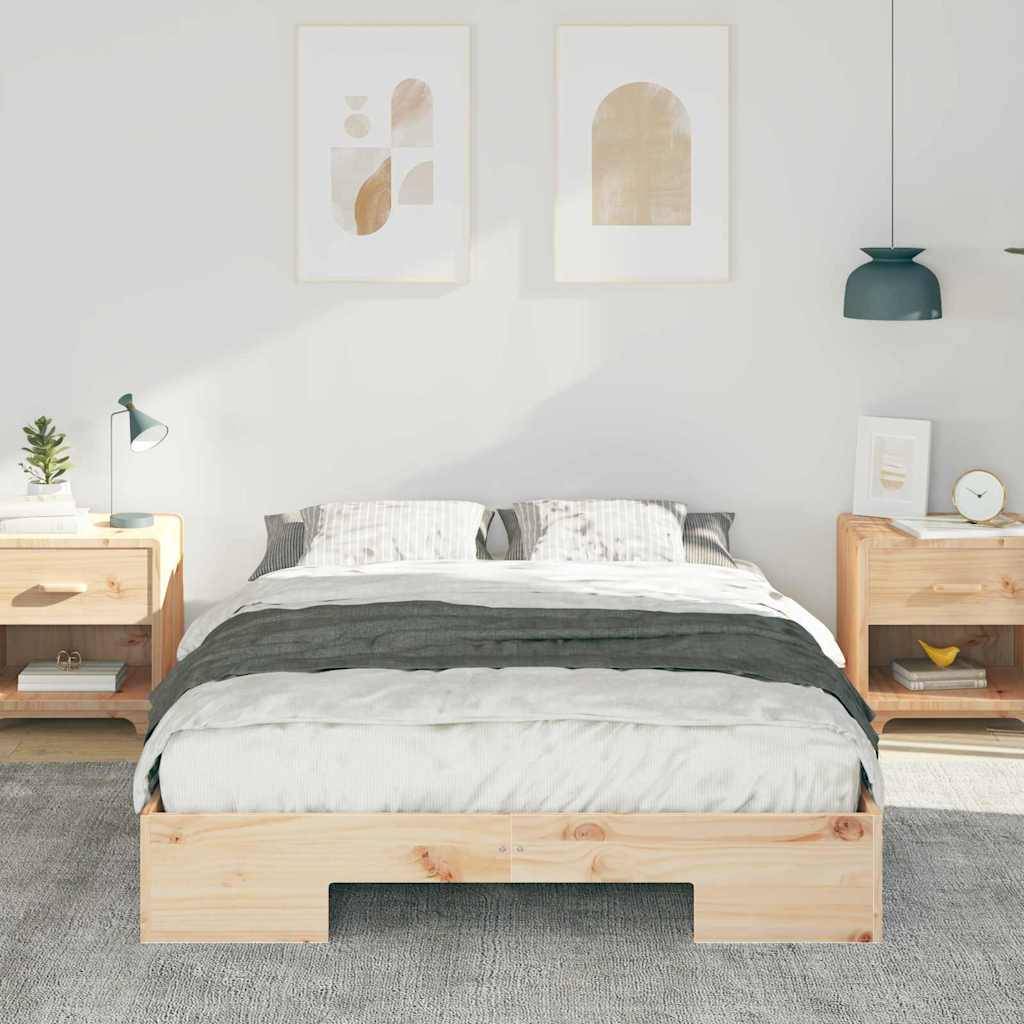 vidaXL Bettgestell Braun 120 x 190 cm