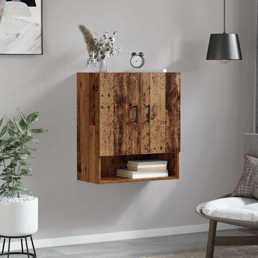 vidaXL Wandschrank Wandmontiert Altholz 60 x 31 x 70 cm Holzwerkstoff