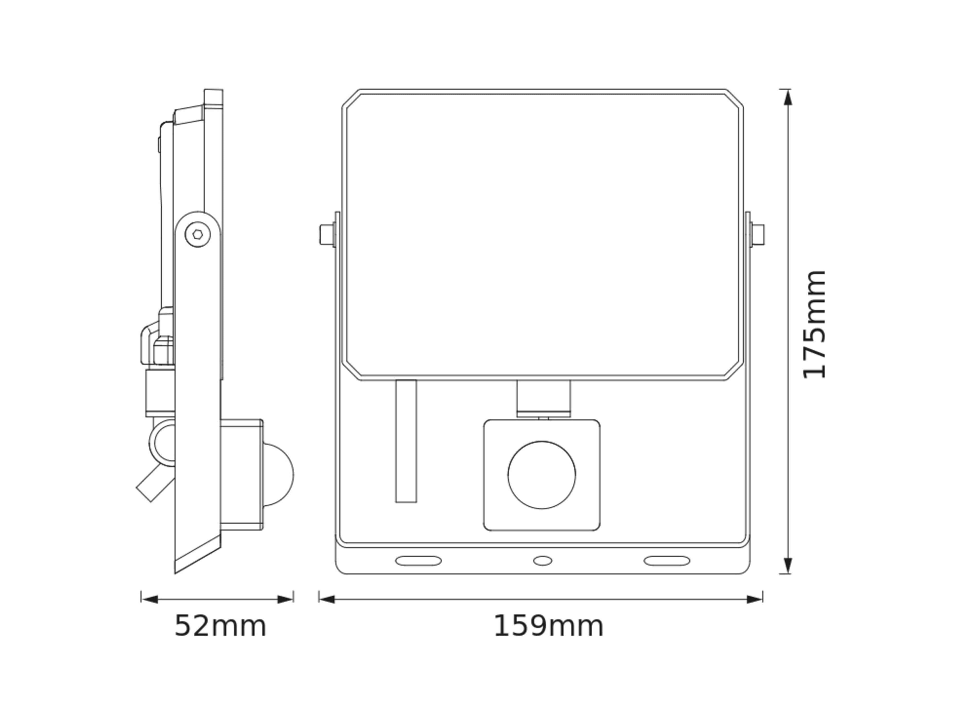 OSRAM LED-Fluter mit Sensor, 30W, 2700lm, 4000K, 105°, IP65, neutralweiß
