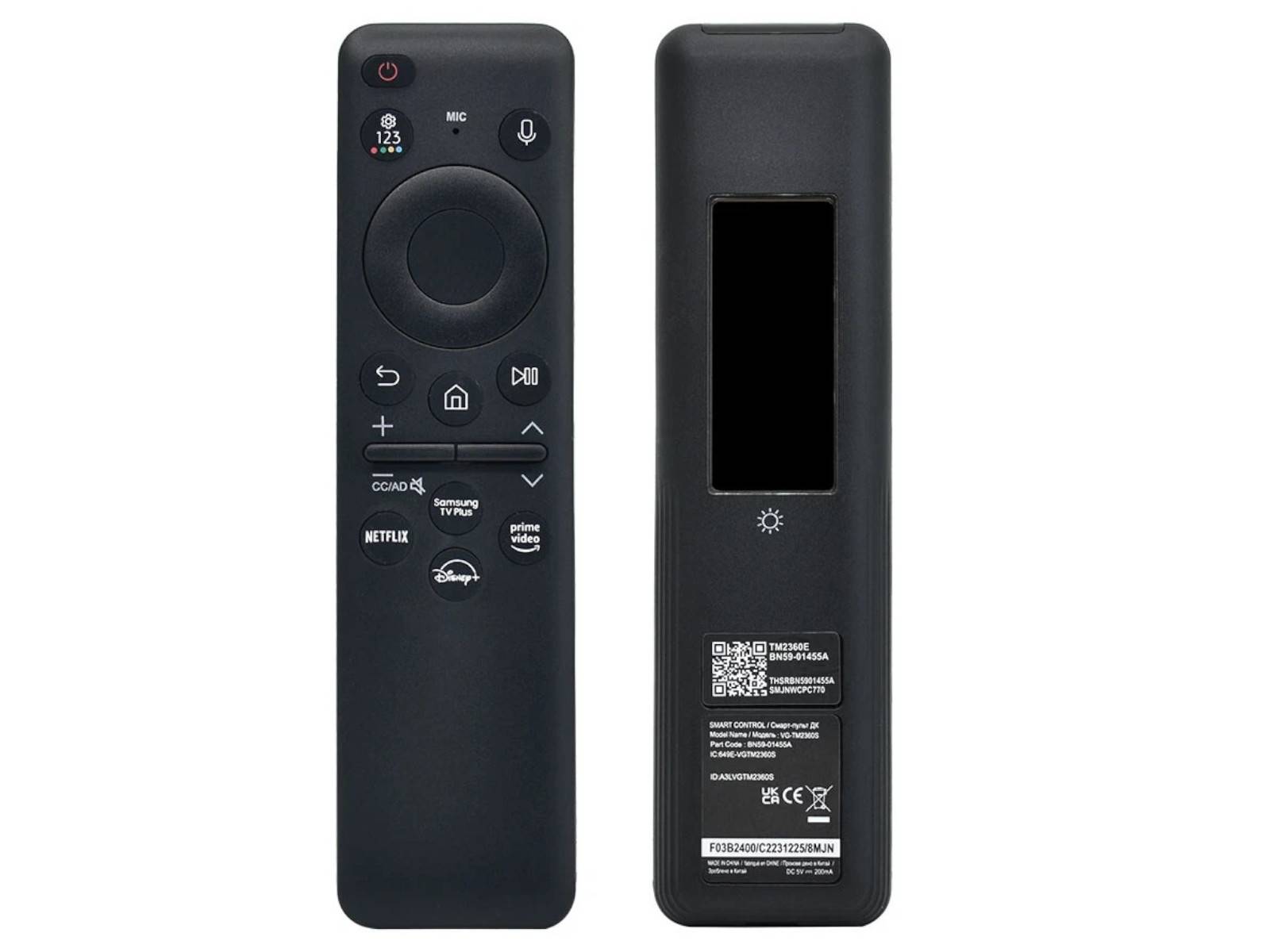 azurano SOLAR / USB-C Fernbedienung für SAMSUNG BN59-01455E BN59-01455A BN59-01455C / BN59-01432A BN59-01432D