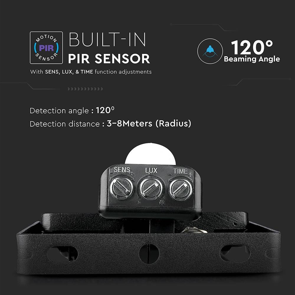 V-TAC LED-Fluter, VT-4909-FC, EEK: E, 10 W, 1200 lm, 4000 K, IP65, neutralweiß