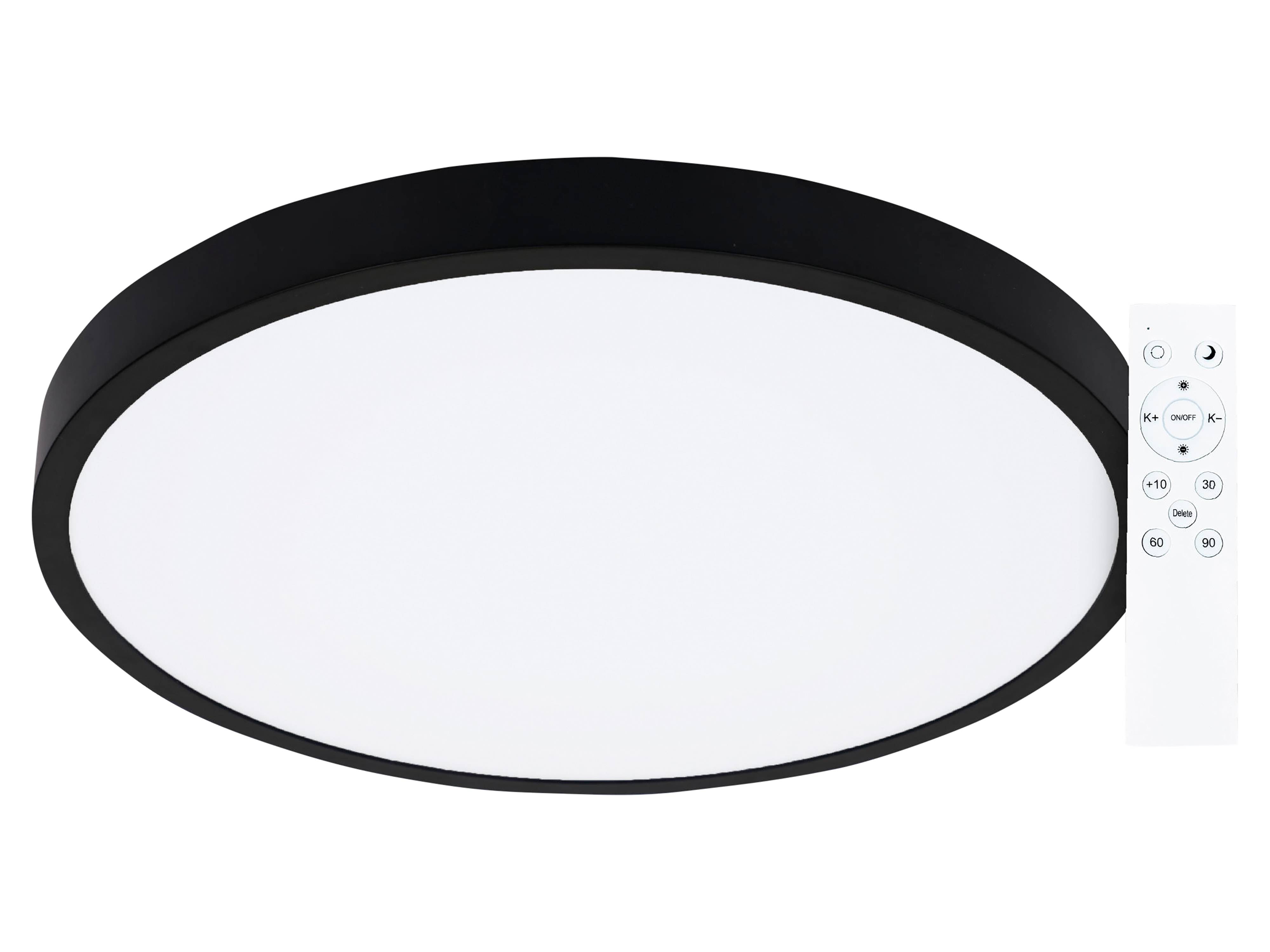 MÜLLER-LICHT LED-Deckenleuchte Rami 36 black, 24W, 2500lm, 2700-6500K, IP20, CCT