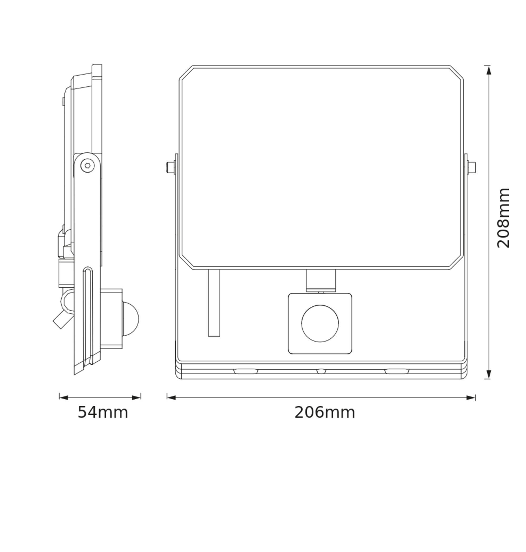 OSRAM LED-Fluter, 50W, 4500lm, 6500K, 105°, IP65, kaltweiß, Sensor