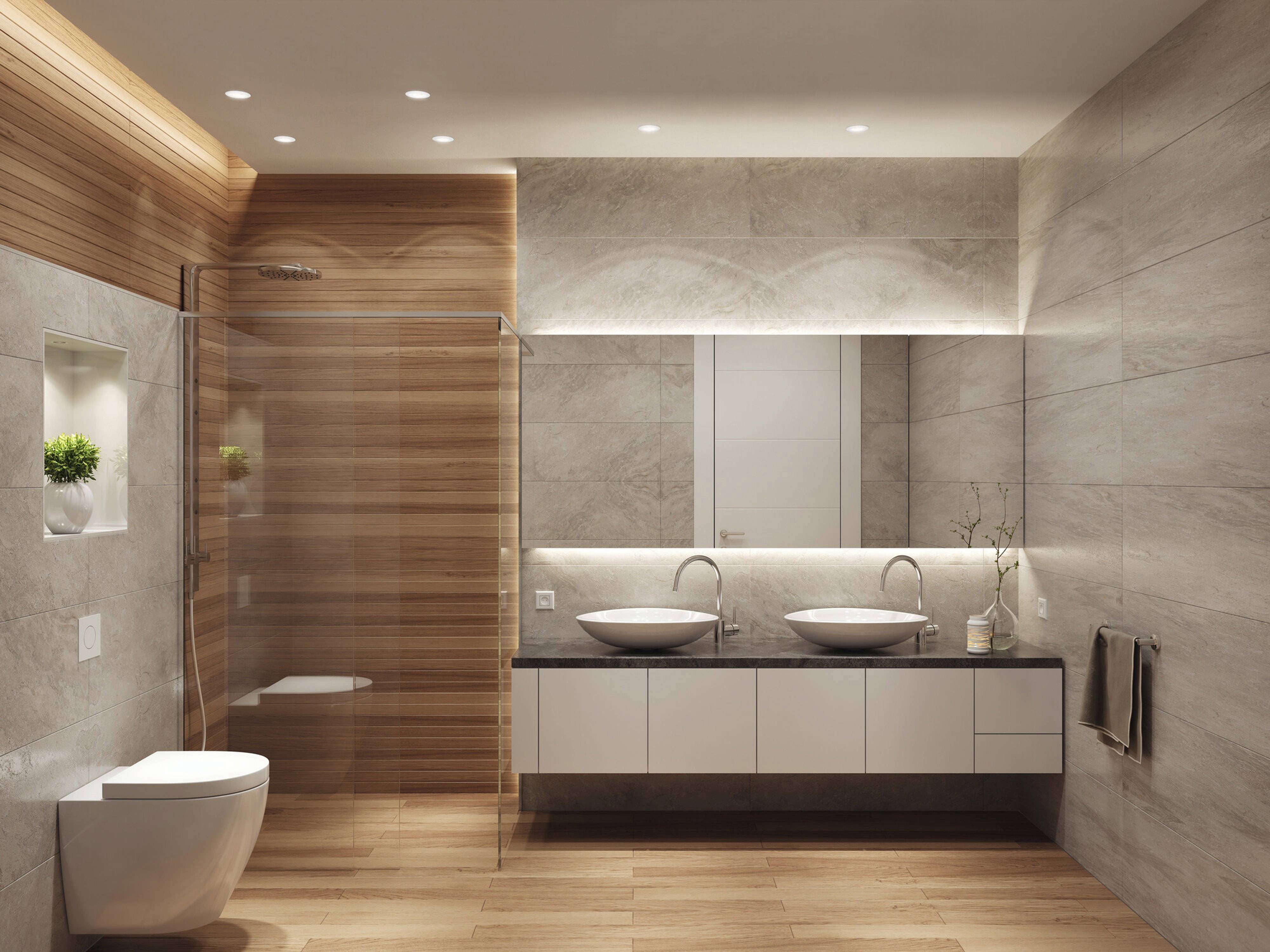 OSRAM Deckeneinbauleuchte mit GU10-Lampe, 4,3W, 280lm, 2700K, IP65, warmweiß