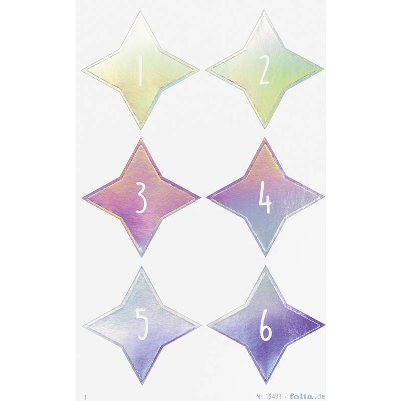 folia Adventskalender-Sticker "SPARKS IRIDESCENT"