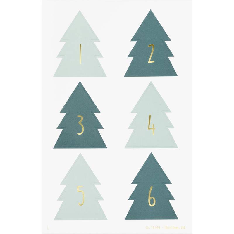 folia Adventskalender-Sticker "CHRISTMAS TREE"