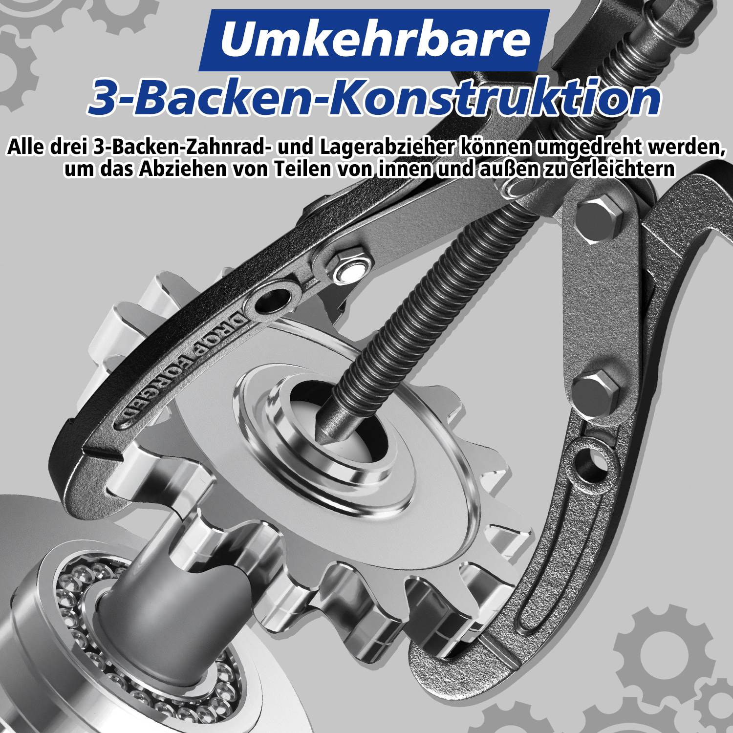 3tlg Lagerabzieher Innenabzieher Kugelgelenk Innen Außen Set 3-arm Kugellager