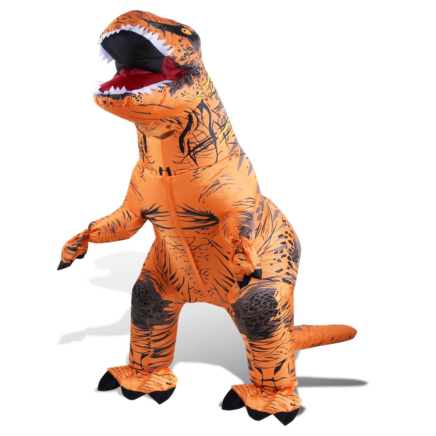 2m Aufblasbares Kostüm Dinosaurier Erwachsene T-Rex Kinder Halloween Karneval Fasching Dino Kostüm