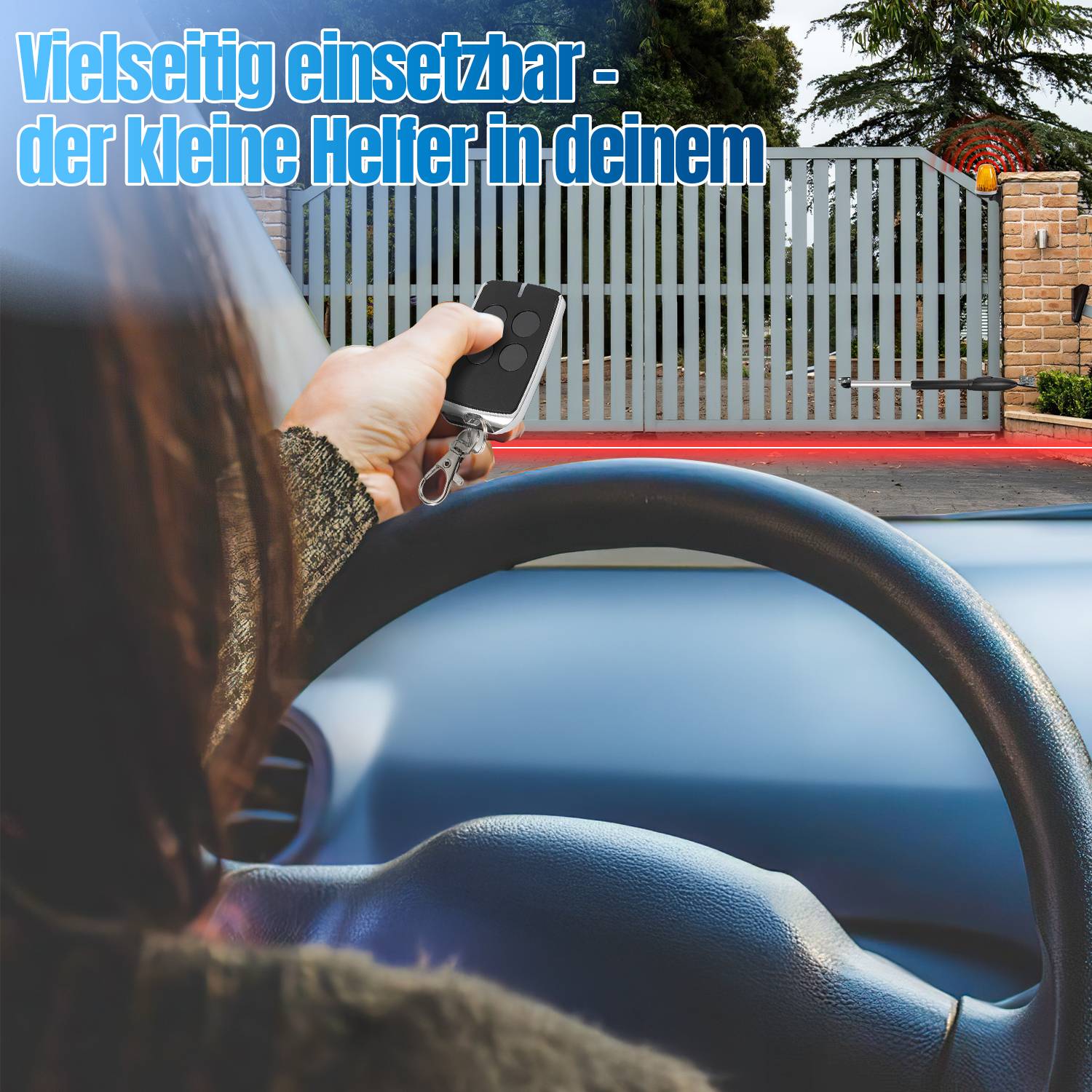 2pcs Fernbedienung Fernsteuerung Funksteuerung für Schiebetorantrieb Drehtorantrieb Flügeltorantrieb Torantrieb Schiebetor Zubehör