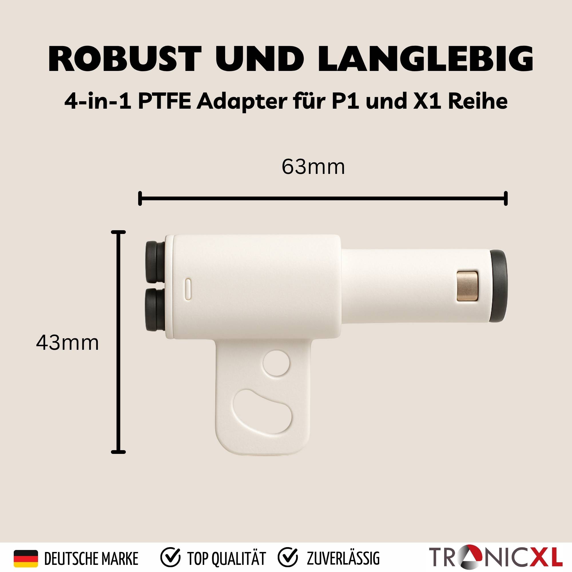 4-in-1 PTFE Adapter für Bambu Lab P1S P1P X1 X1C X1E AMS Zubehör