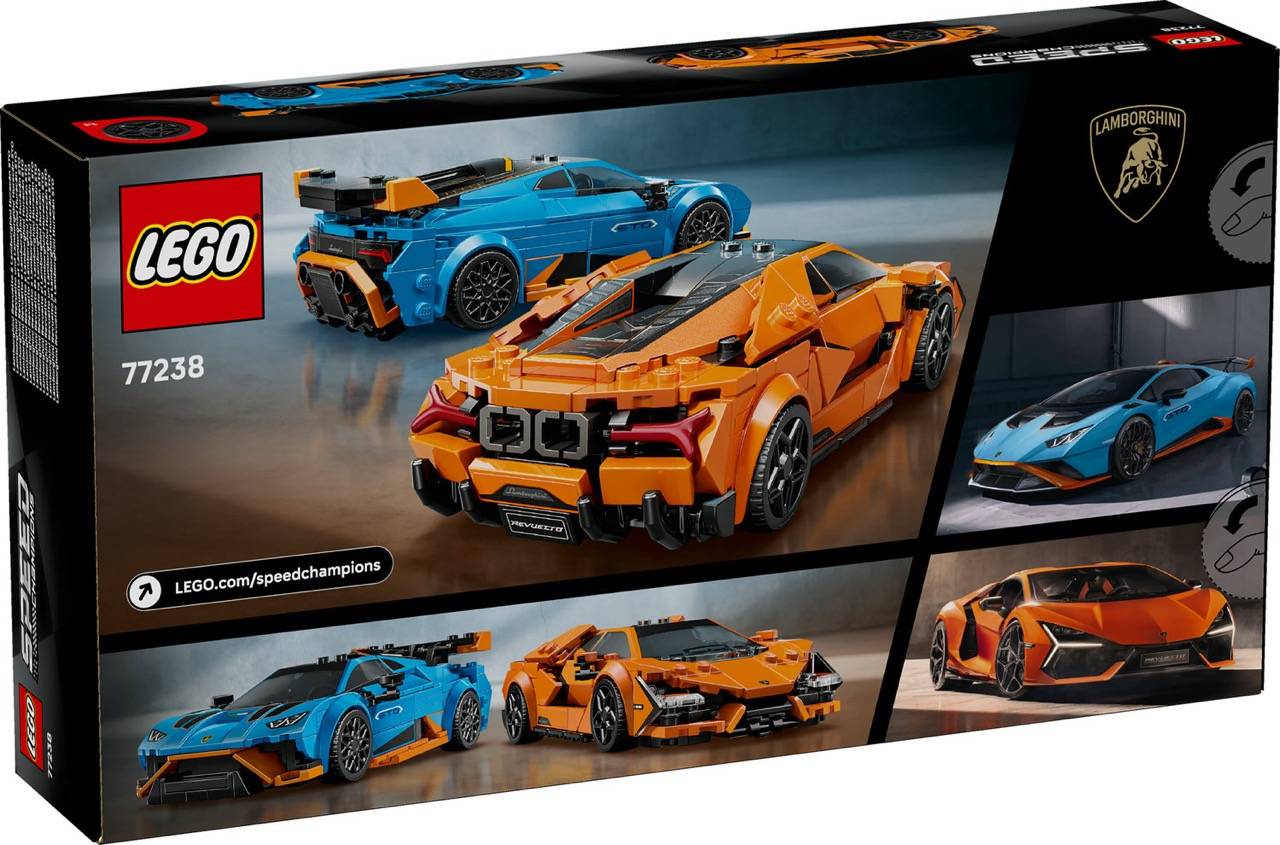 LEGO® 77238 Speed Champions - Lamborghini Revuelto und Huracán STO